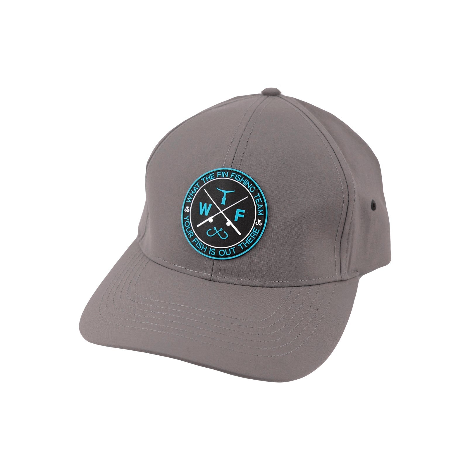 Fishing Team PVC Patch Performance Hat (Grey)