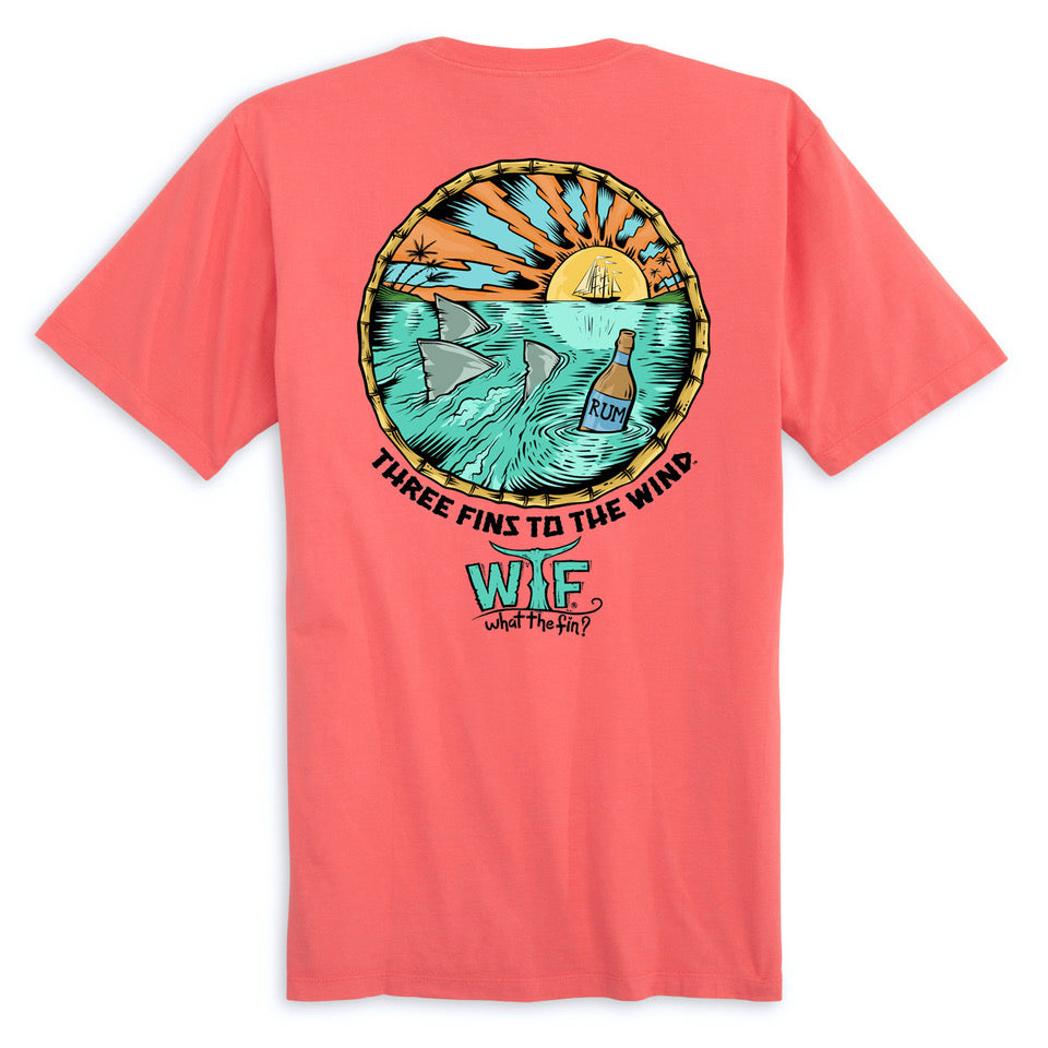 3 Fins to the Wind S/S Cotton Tee