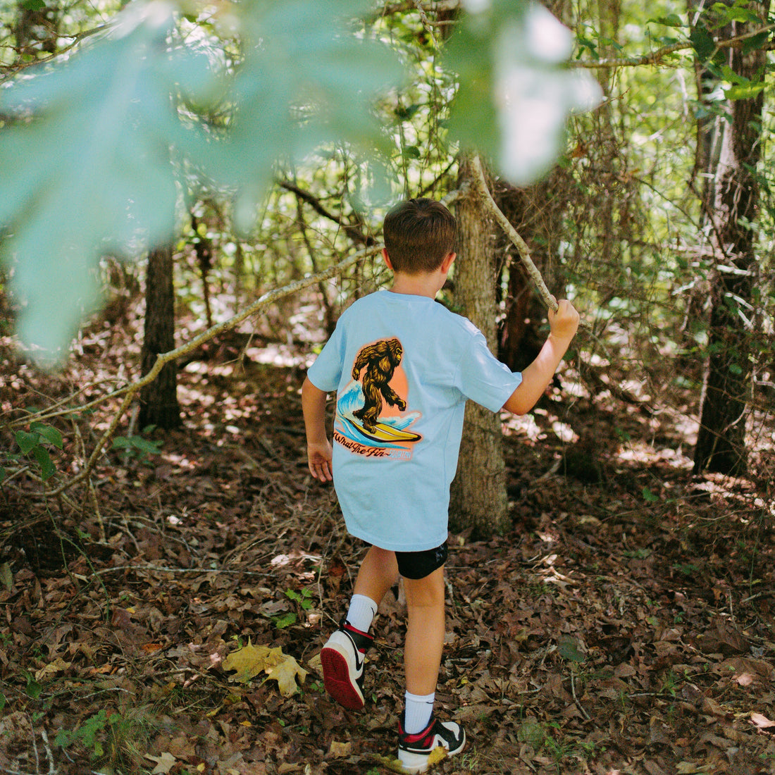 Surf Squatch - Lt Blue Youth S/S Cotton Tee (Limited) (ID:C24)