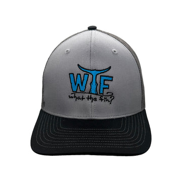 WTF Classic Blue Logo Trucker Hat G/C/B Limited