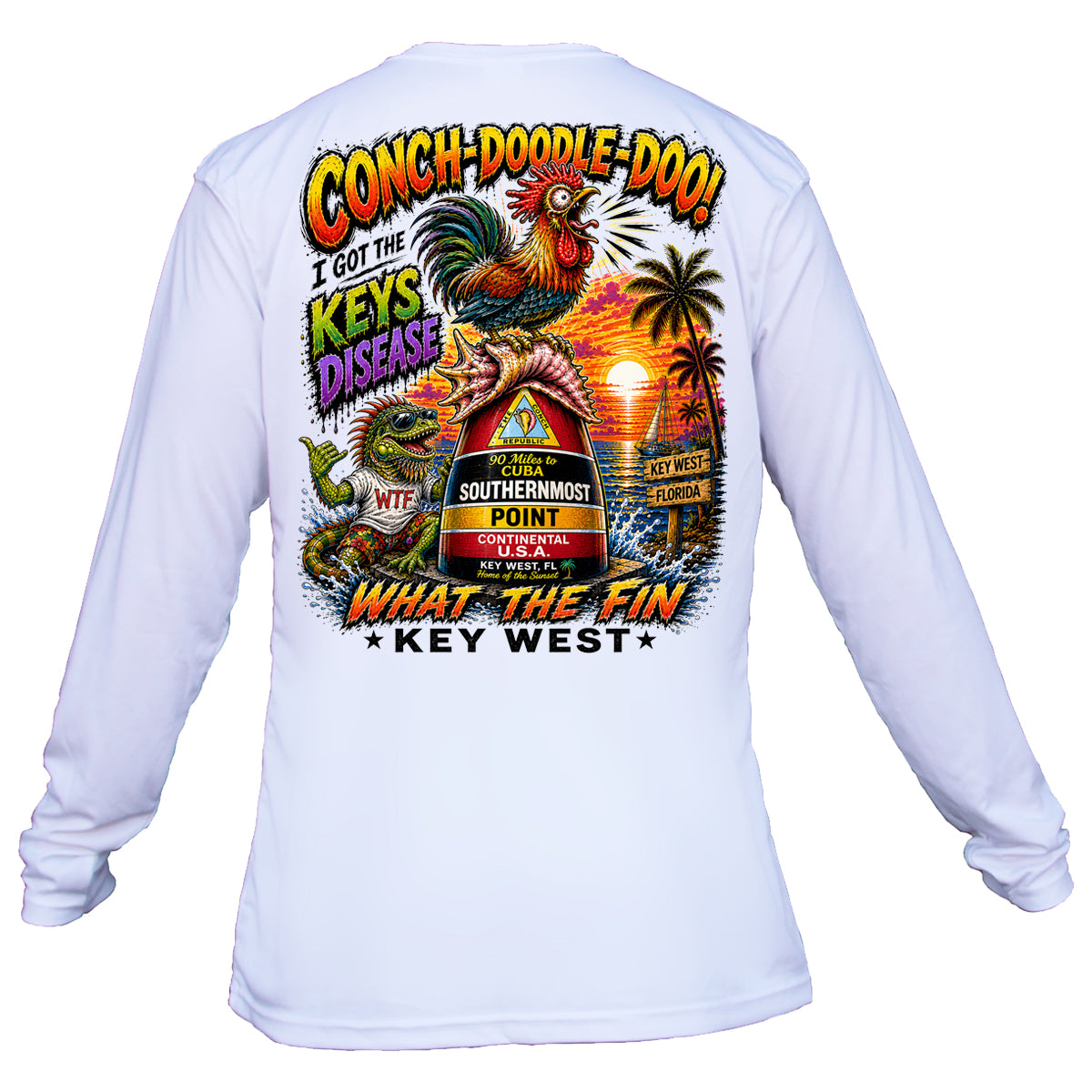 Conch Doodle Long Sleeve Performance Shirt