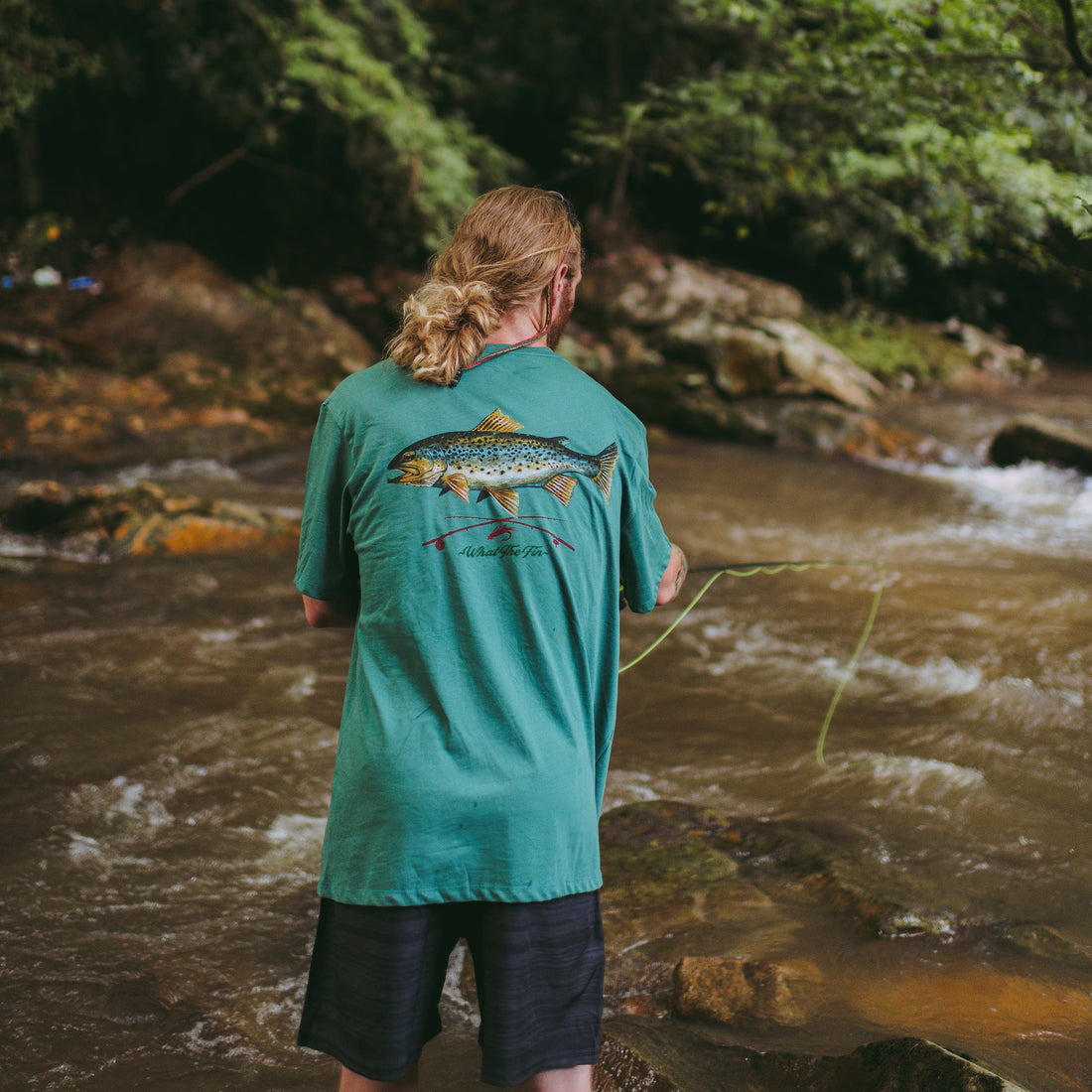 Brown Trout Fly S/S Cotton Tee (ID:C24)