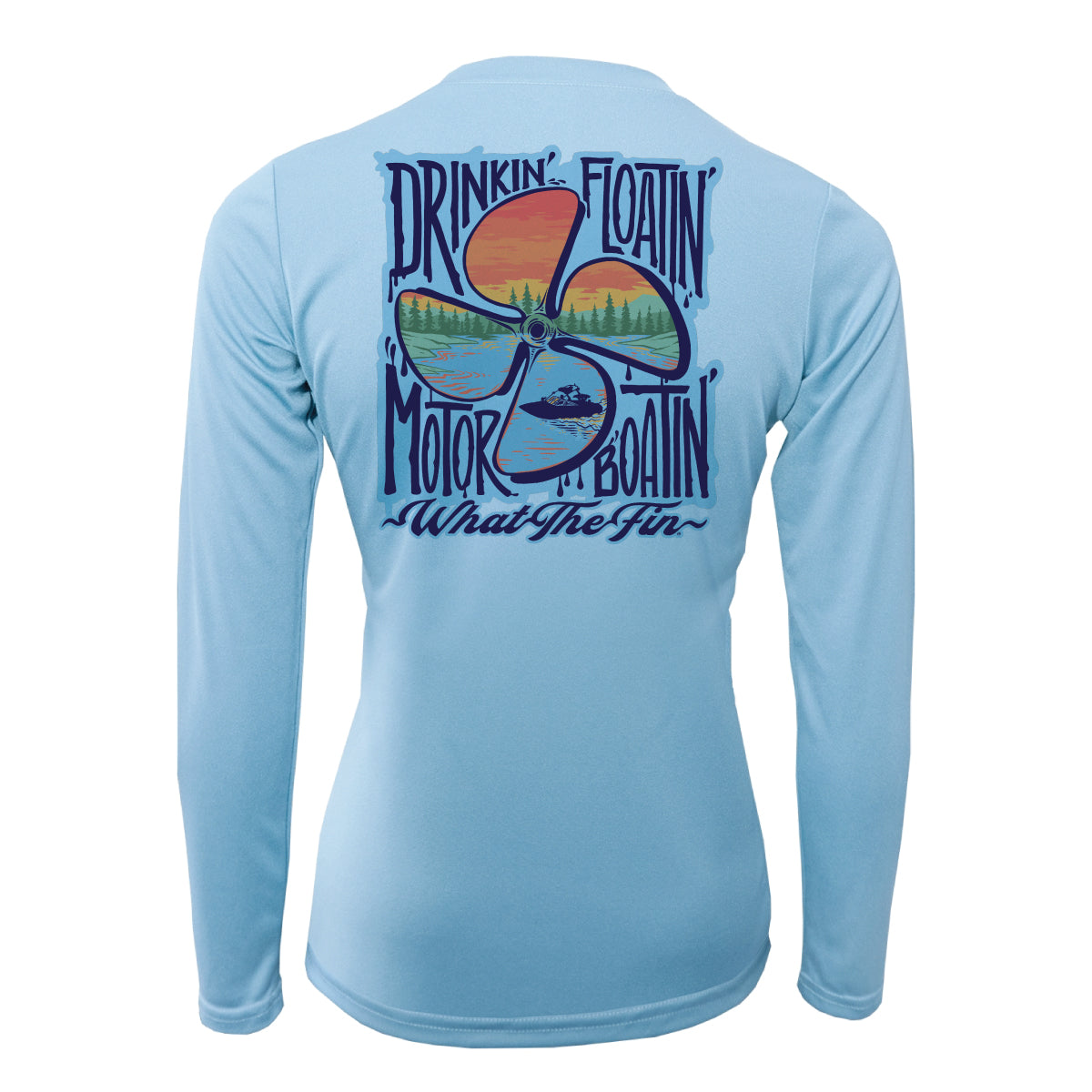 Drinkin Floatin (Lake) Ladies V-Neck Performance