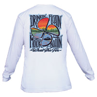 Drinkin Floatin (Lake) Long Sleeve Performance Shirt