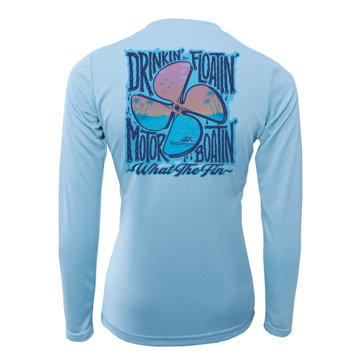 Drinkin Floatin (Salt) Ladies V-Neck Performance