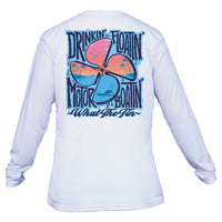 Drinkin Floatin (Salt) Long Sleeve Performance Shirt