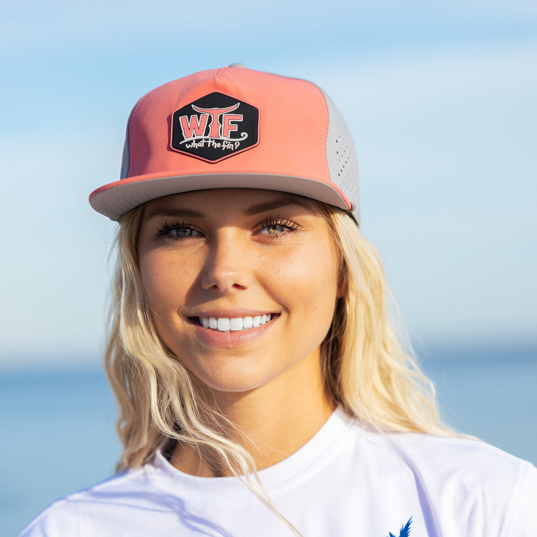 Hydro Hex Trucker Hat - Coral (ID:H24)