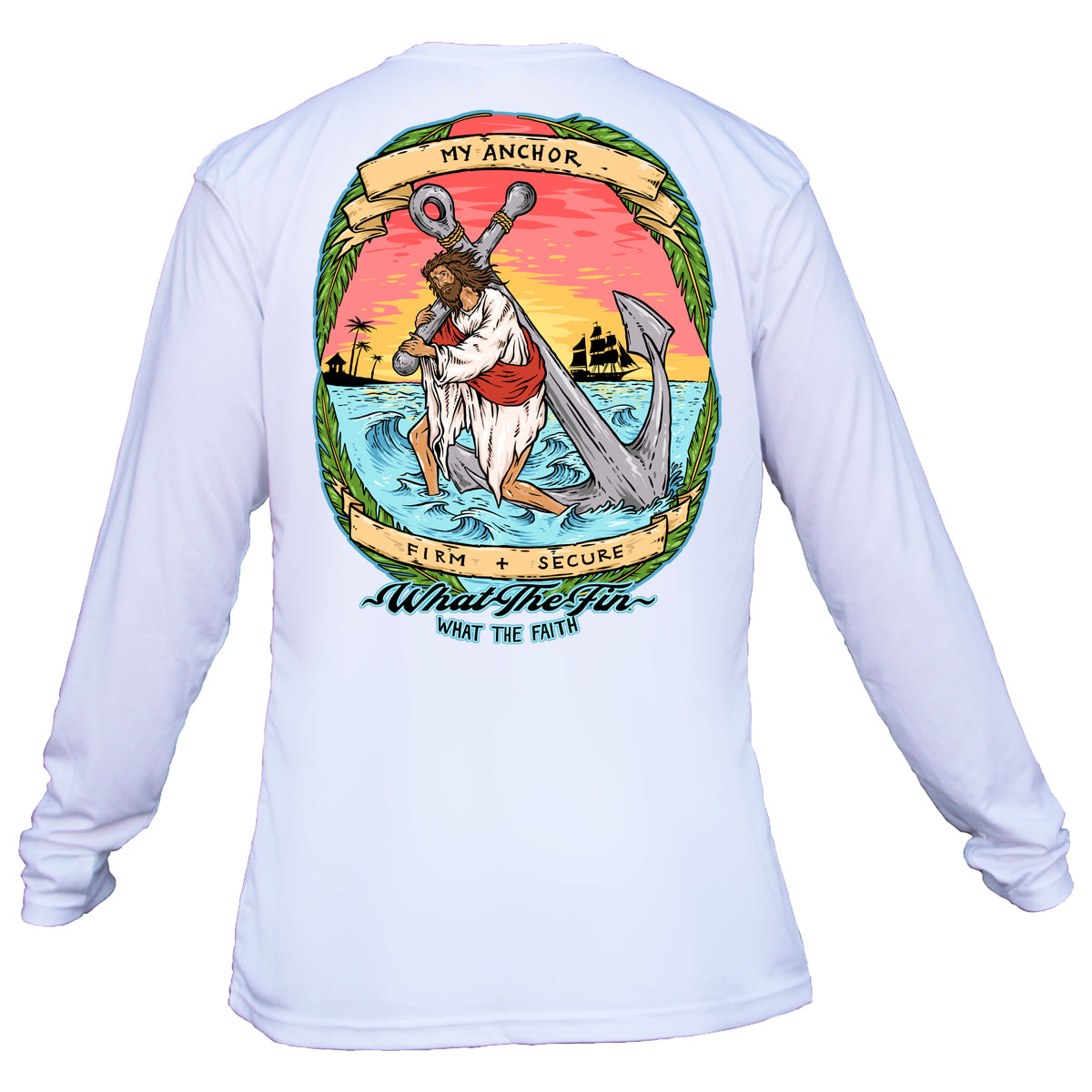 Jesus Anchor Long Sleeve Performance Shirt