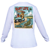 Land On Green Long Sleeve Performance Shirt