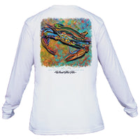 Blue Crab Daze Long Sleeve Performance Shirt