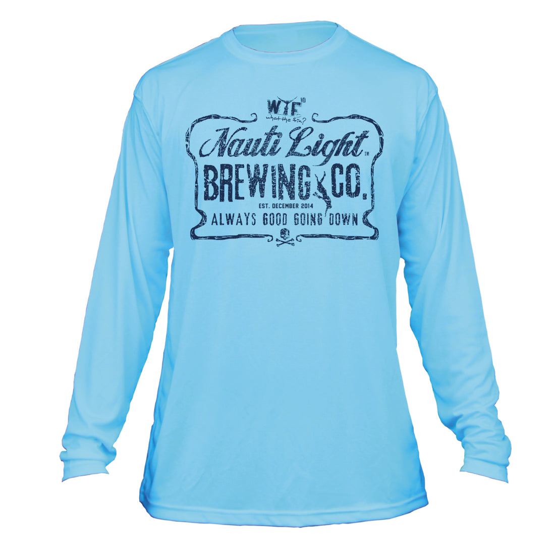 WTF Nauti Lite Beer Diver Limited 10 YR Unisex L/S Performance (ID:10YR)