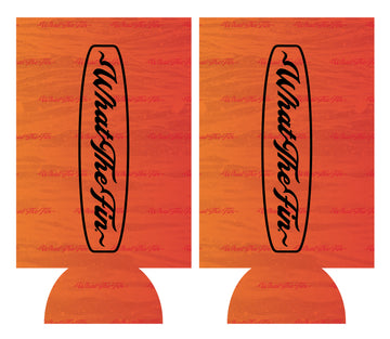 Limited Wordmark Shield Slim Can Koozie Orange Water/Black