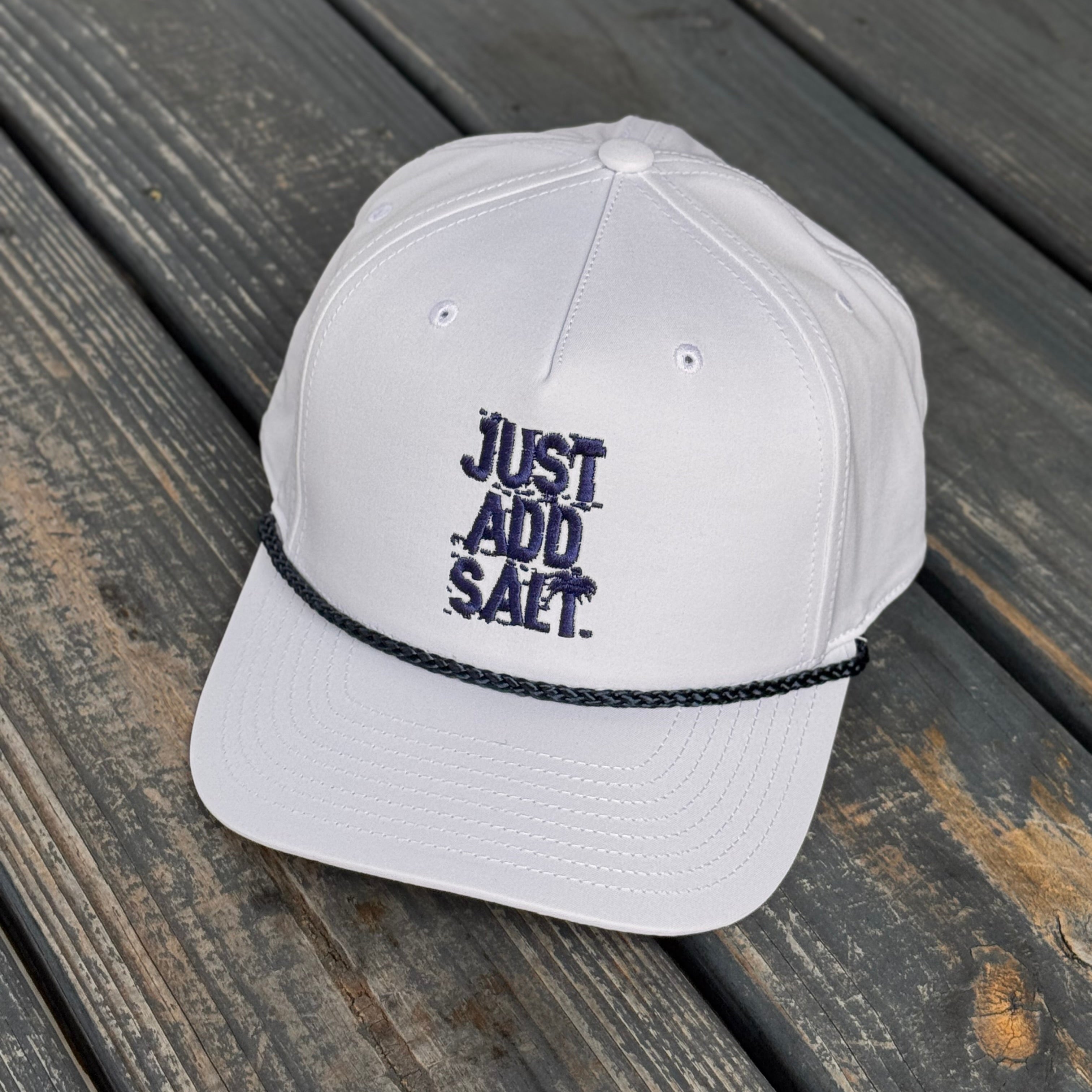 Just Add Salt Captain Flat Bill-Rope Hat W/N
