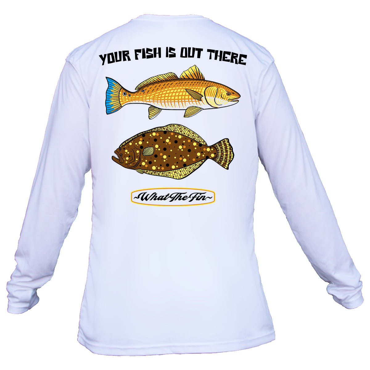 Redfish Flounder Long Sleeve Performance Shirt