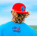 Offshore USA PVC Patch Captain Flat Bill-Rope Hat R/W