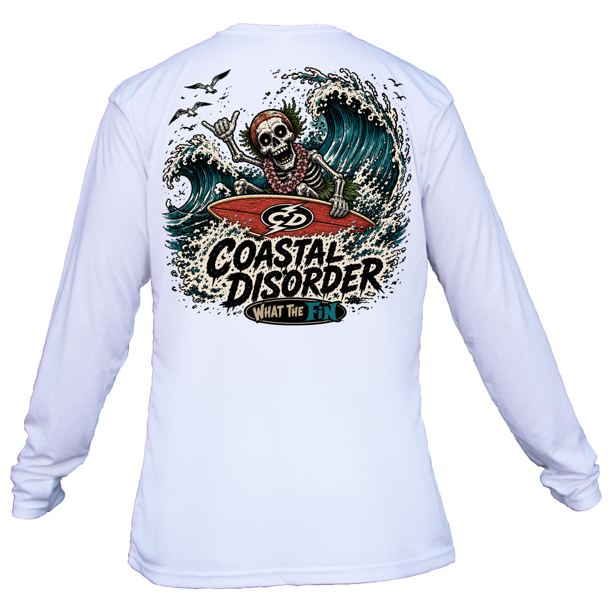 Shaka Bones Long Sleeve Performance Shirt