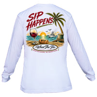 Sip Happens Long Sleeve Performance Shirt