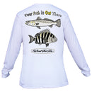 Speckled Sheepshead Long Sleeve Performance Shirt