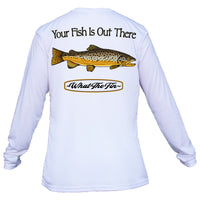Trout Brown Long Sleeve Performance Shirt
