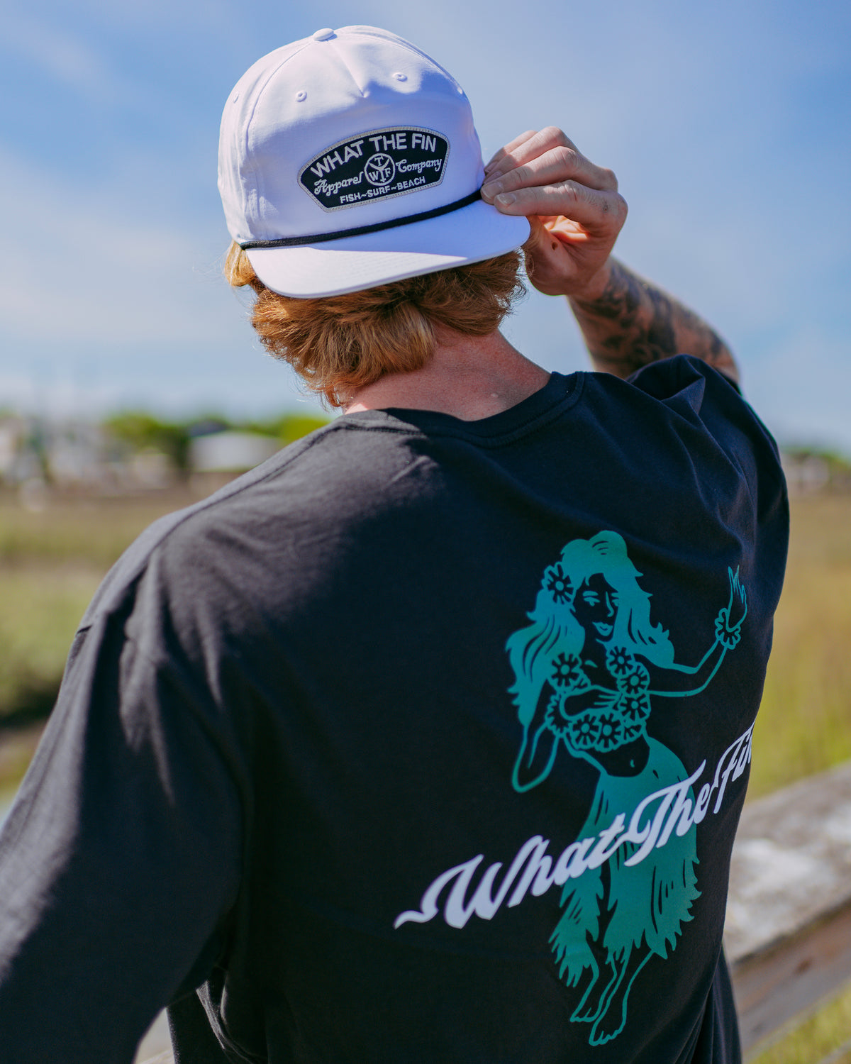 Apparel Co Patch Captain Flat Bill-Rope Hat W/B