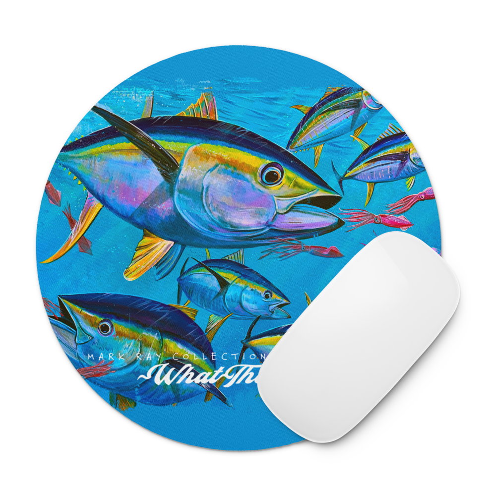Yellow Fin - Mark Ray Collection Round Mouse Pad