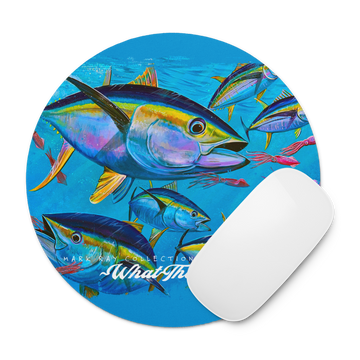 Yellow Fin - Mark Ray Collection Round Mouse Pad