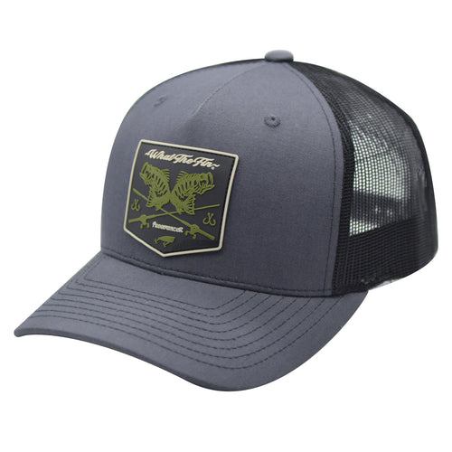 Freshwater Bass Trucker Hat (Charcoal/Black)