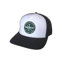 2 Tail Teal PVC Patch Trucker Hat W/B
