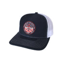 2 Tail US PVC Patch Trucker Hat N/W