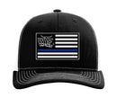 Fin Line Blue Patch Trucker Hat B/W